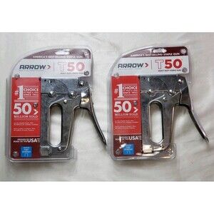 Lot of 2 - Arrow T50 Pro Heavy Duty Staple Gun Uses T50 Genuine Staples 6mm-14mm